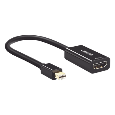 Convertidor Mini DisplayPort a HDMI / 4K@30Hz / Thunderbolt / Triple Blindaje Interno / Carcasa ABS / 25 cm (9.84 ft)