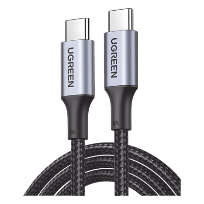 Cable USB-C a USB-C / Carga Rápida 100W / Transferencia 480 Mbps / Nylon Trenzado 3 m (9.8 ft) / Aluminio