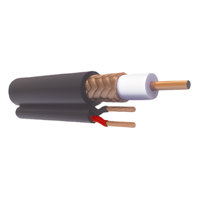 Cable Coaxial Siames / 305 m (1000 ft) / RG59 / CCA 90% / 20 AWG / Cobre Sólido / Intemperie HD