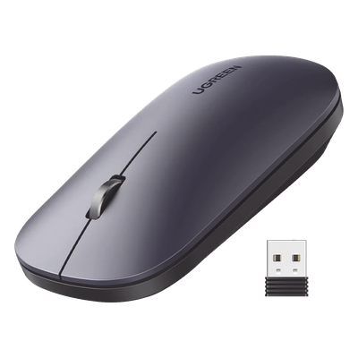 Mouse Inalámbrico / 2.4 GHz / Alcance 10 m (32.8 ft) / DPI 1000-4000 Ajustable / Ultra Delgado 3 cm / Silencioso 40 dB