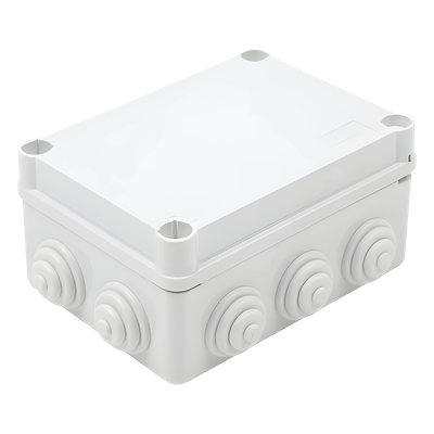 Caja Estanca de Derivación / PVC Libre de Halógenos / 10 Entradas / IP55 / IK08 / 150x110x70 mm (5.9x4.3x2.7 in) / -24°C a 60°C