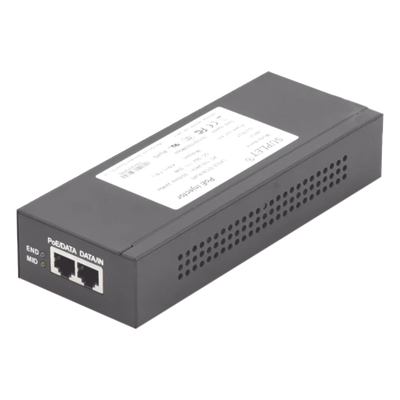 Inyector Hi-PoE / 56 Vcc / 60 W / 802.3af/at / Endspan y Midspan / 2.78 x 1.45 x 7.2 pulgadas