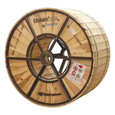 Cable Fibra Óptica ADSS / Monomodo G.652D / 24 Hilos / Armadura Anti-Roedor / Span 200 m (656.2 ft) / Anti-Tracking 110 kV / 4 km