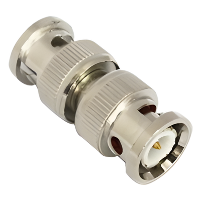 Adaptador Coaxial / BNC Macho a BNC Macho / 75 Ohm / Barril / Níquel-Oro-PTFE / 13.9 mm x 33.6 mm