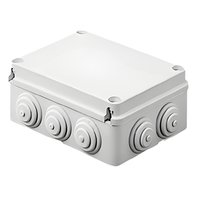 Caja Estanca de Derivación / 12 Entradas / IP55 / IK08 / 240x190x90 mm / Libre de Halógenos / -24 a 60°C