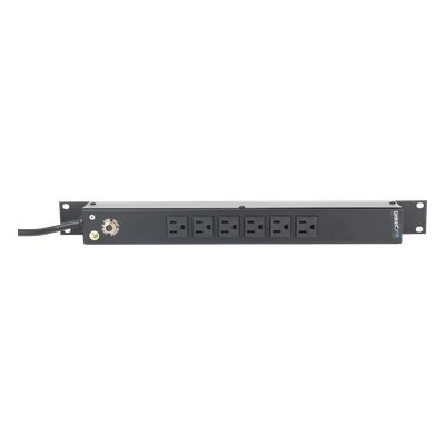 PDU Horizontal / 6 Contactos NEMA 5-15R / 15A / 120Vca / Rack 19" / 1U / Cable 2.5 m (8.2 ft)