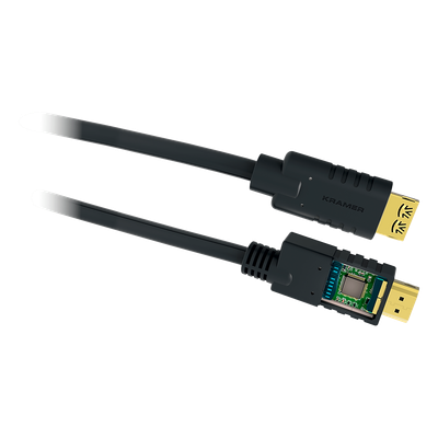 Cable HDMI Activo / 4K@60Hz 4:4:4 / 18 Gbps / 10.70 m (35 ft) / Triple Blindaje / K-Lock / CL3/FT4