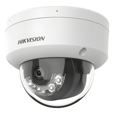 Cámara Domo IP / 8 Megapixel (4K) / Dual Light 30 m (98.4 ft) / Lente 2.8 mm / 113° / AcuSense Lite / IP67 / PoE