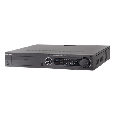 DVR Pentahíbrido / 32 Canales TurboHD + 16 Canales IP / 48 Canales Totales / 3K Lite / 5 Megapixel Lite / 4 Bahías HDD 12 TB / AcuSense / Audio por Coaxitron