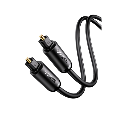 Cable Óptico Toslink S/PDIF / 3 Metros (9.84 Pies) / Tapa de Protección / Dolby 7.1 Canales / Diseño Durable / Plug & Play / Color Negro