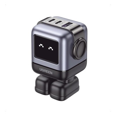 Cargador de Escritorio / 65W / 3 Puertos / 2 USB-C + 1 USB-A / PD 3.0 / QC 4.0 / GaN II / Pantalla LED