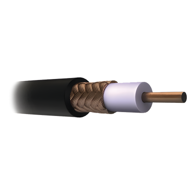 Cable Coaxial RG11/U / 305 m (1000 ft) / AWG 14 / PE Espumado / Blindaje 60% / Intemperie / Video Vigilancia