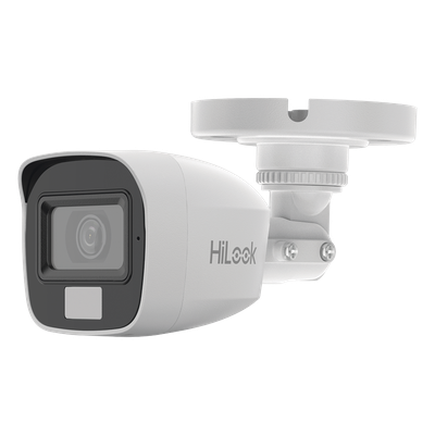 Cámara Bala TURBOHD / 2 Megapixel / Dual Light 20 m (65.6 ft) IR + 20 m (65.6 ft) Luz Blanca / Lente 2.8 mm 100° / Audio por Coaxitron / IP66 / Metal
