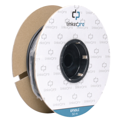 Carrete de Fibra Óptica / Monomodo 9/125 / LC-LC Dúplex / 50 m (164.04 pies) / Tight Buffer / Kevlar / Subterráneo por Tubería