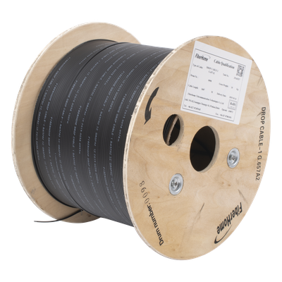 Cable Drop / Fibra Óptica G.657A2 / 1 Hilo Unifibra / LSZH / 1 km / 2.0x3.0 mm / -20°C a +60°C