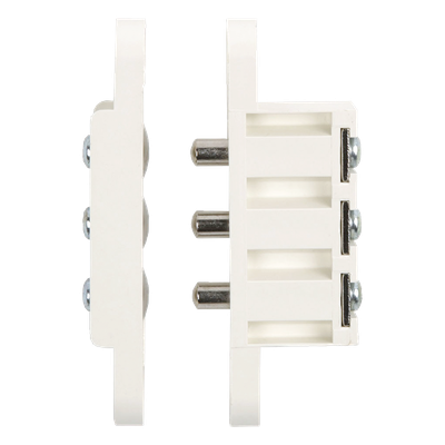 Contacto de transferencia / 3 pines / 1.5 A / 13 x 71 mm / Latón niquelado / Acabado blanco / 1/2' x 2-3/4'