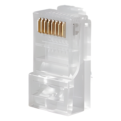 Conector RJ45 / Cat 5E / UTP / 30 μin Oro / T568A-B / Interior