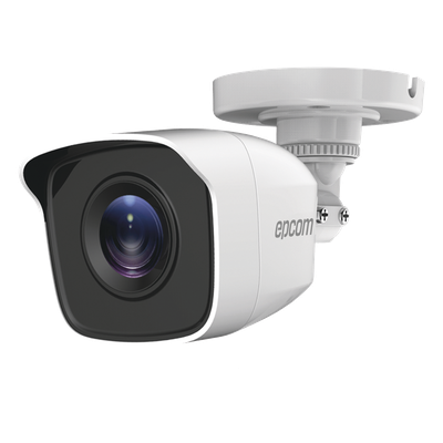 Cámara Bala TURBOHD / 5 Megapixel / Lente 2.8mm / Ángulo 85° / IR EXIR 20 m (65.6 ft) / IP66 / Metal / TVI-AHD-CVI-CVBS