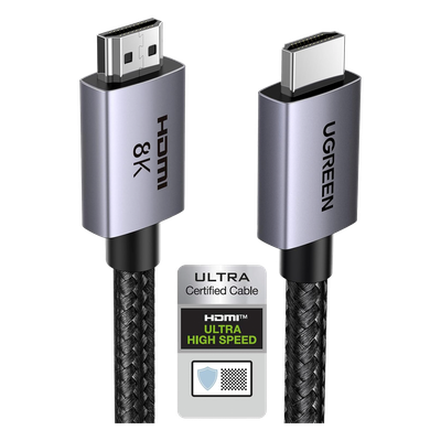 Cable HDMI 2.1 / 8K@60Hz / 48Gbps / 2m (6.56 pies) / HDR10+ / eARC / Aluminio / Nylon trenzado