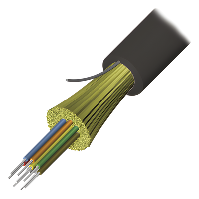 Cable de Fibra Óptica / 6 Hilos / Interior-Exterior / Tight Buffer / Dieléctrico / Plenum OFNP / Monomodo OS2 / 1 m (3.28 ft)