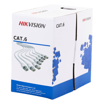 Bobina de Cable / Cat 6 / 100% Cobre / 305 m (1000 pies) / 24 AWG / 250 MHz / Interior CMX / Blanco
