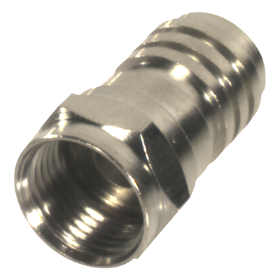 Conector Coaxial F Macho / Plegable / RG-59/U / 75 Ohm / Cuerpo Níquel / 24 mm